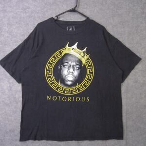 Notorious BIG Shirt Mens XL Black Brooklyn Mint Crown Graphic Rap Tee Hip Hop